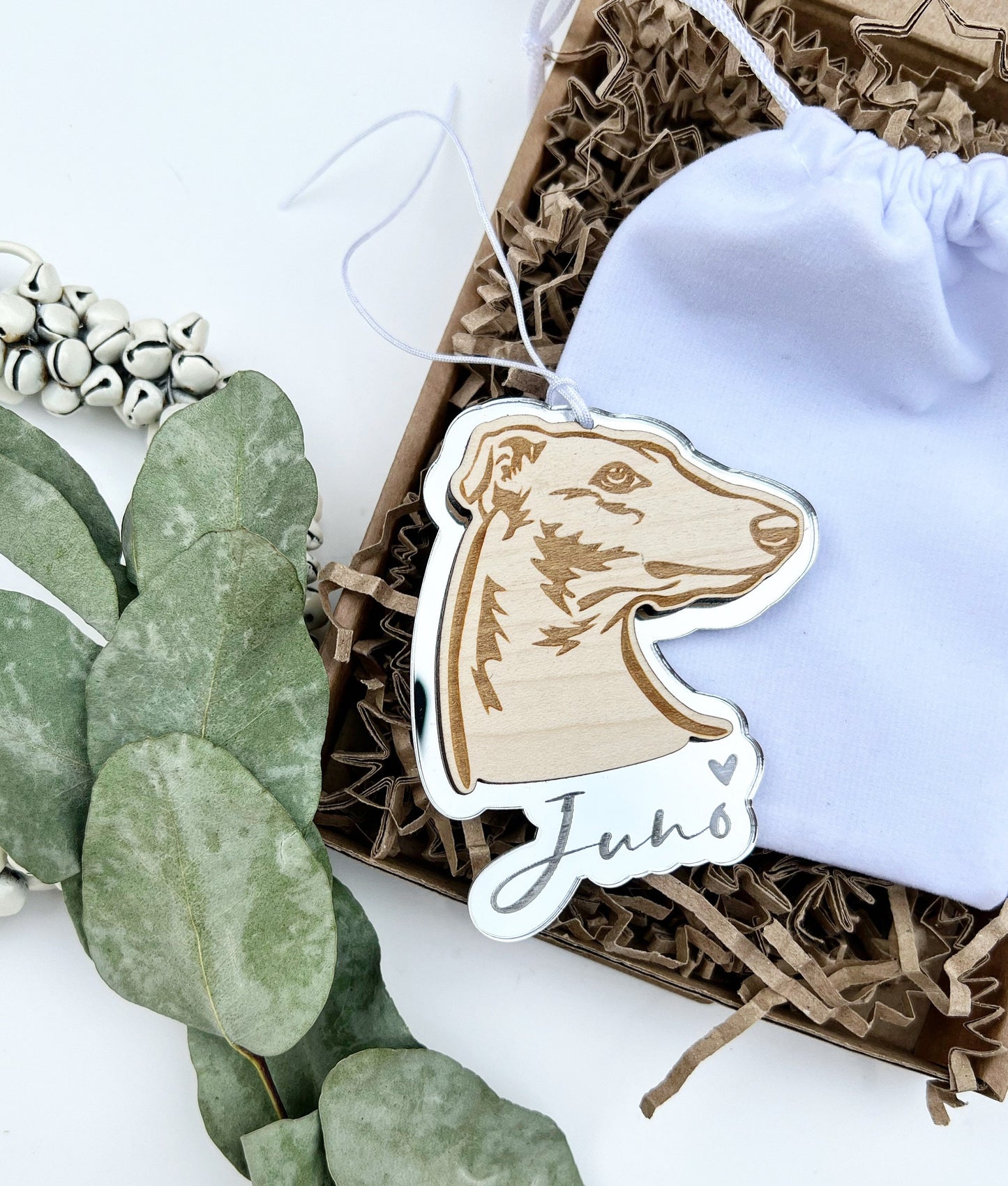 Greyhound dog ornament