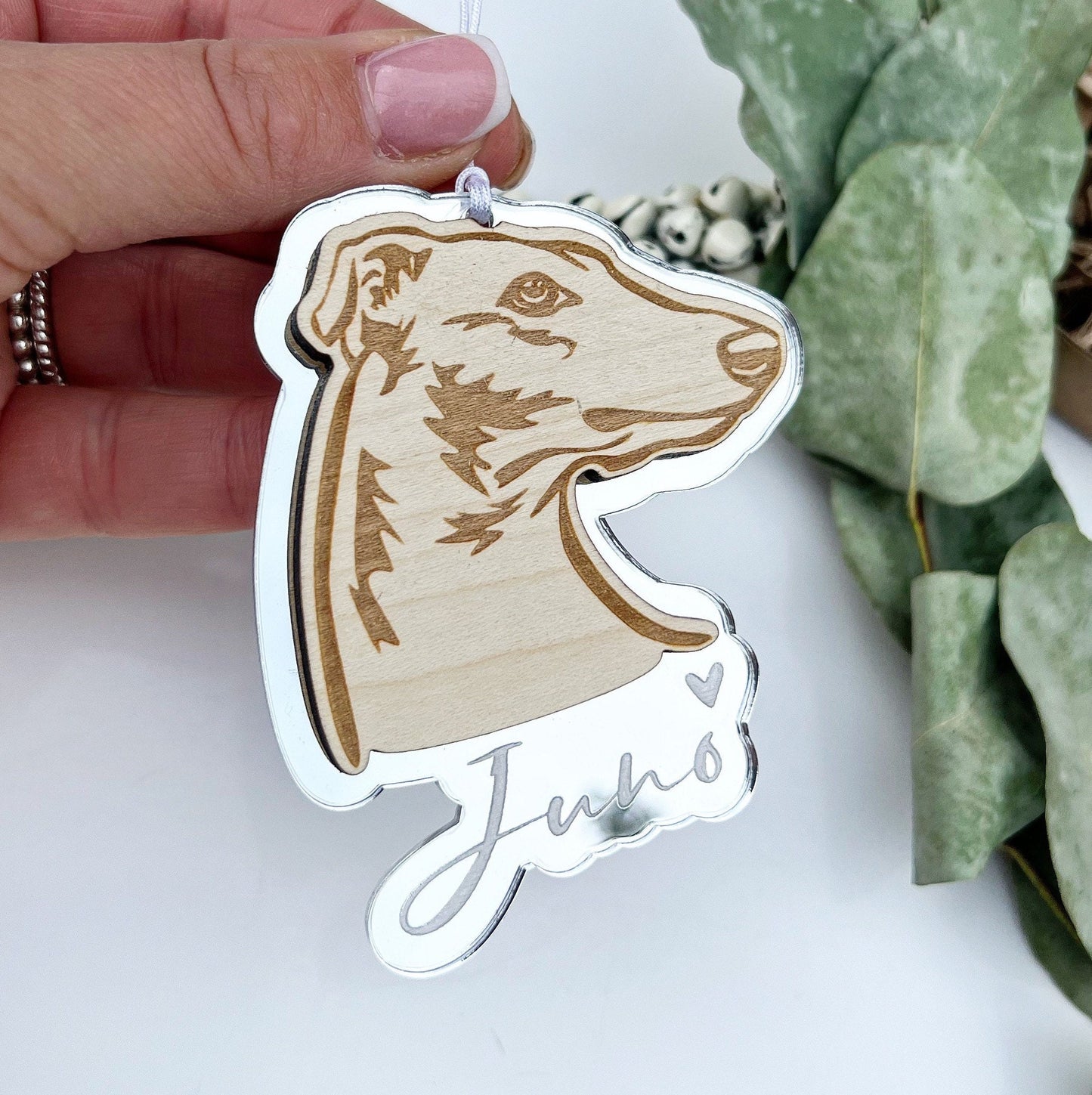 Greyhound dog ornament