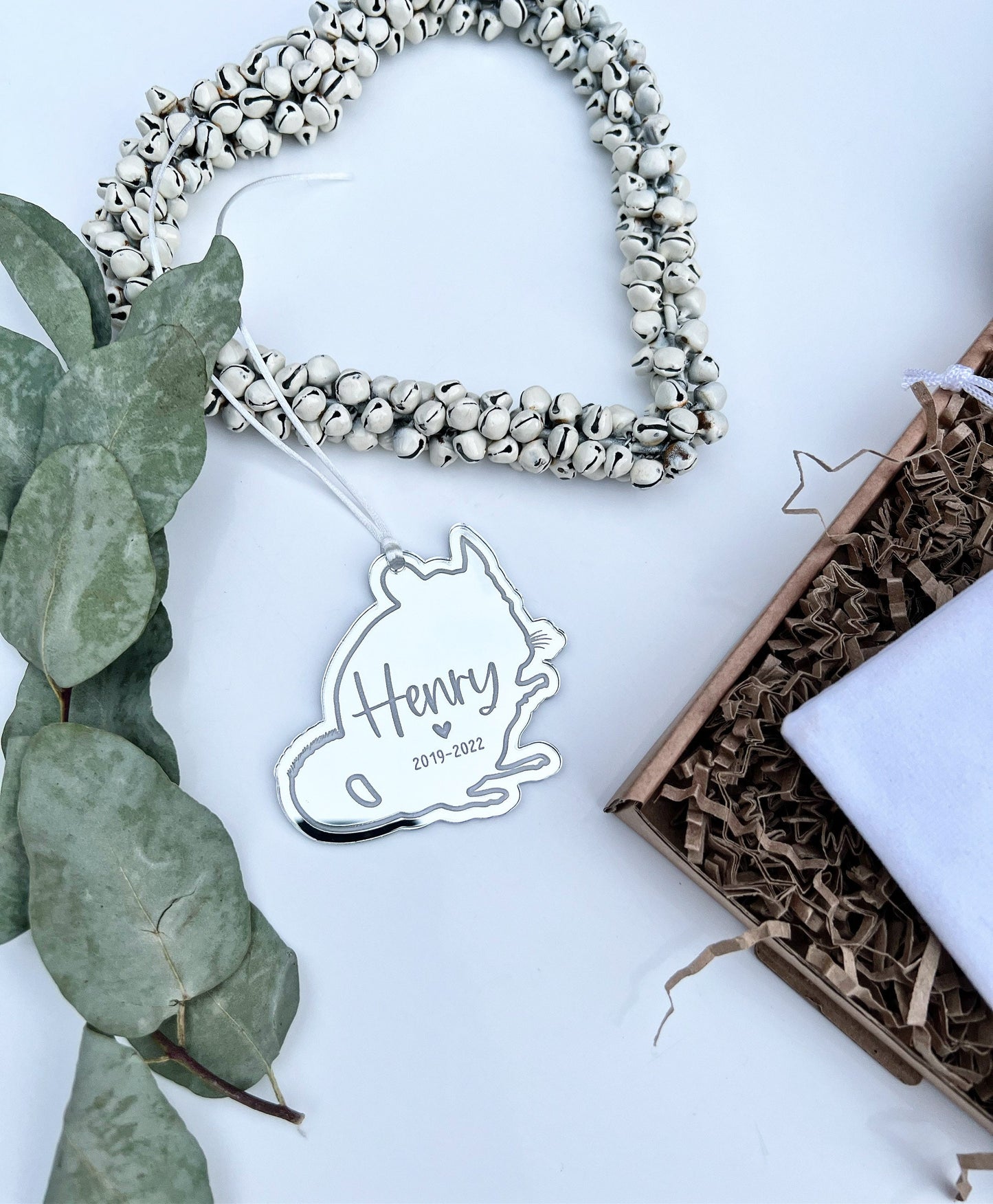 Mirrored Chinchilla ornament