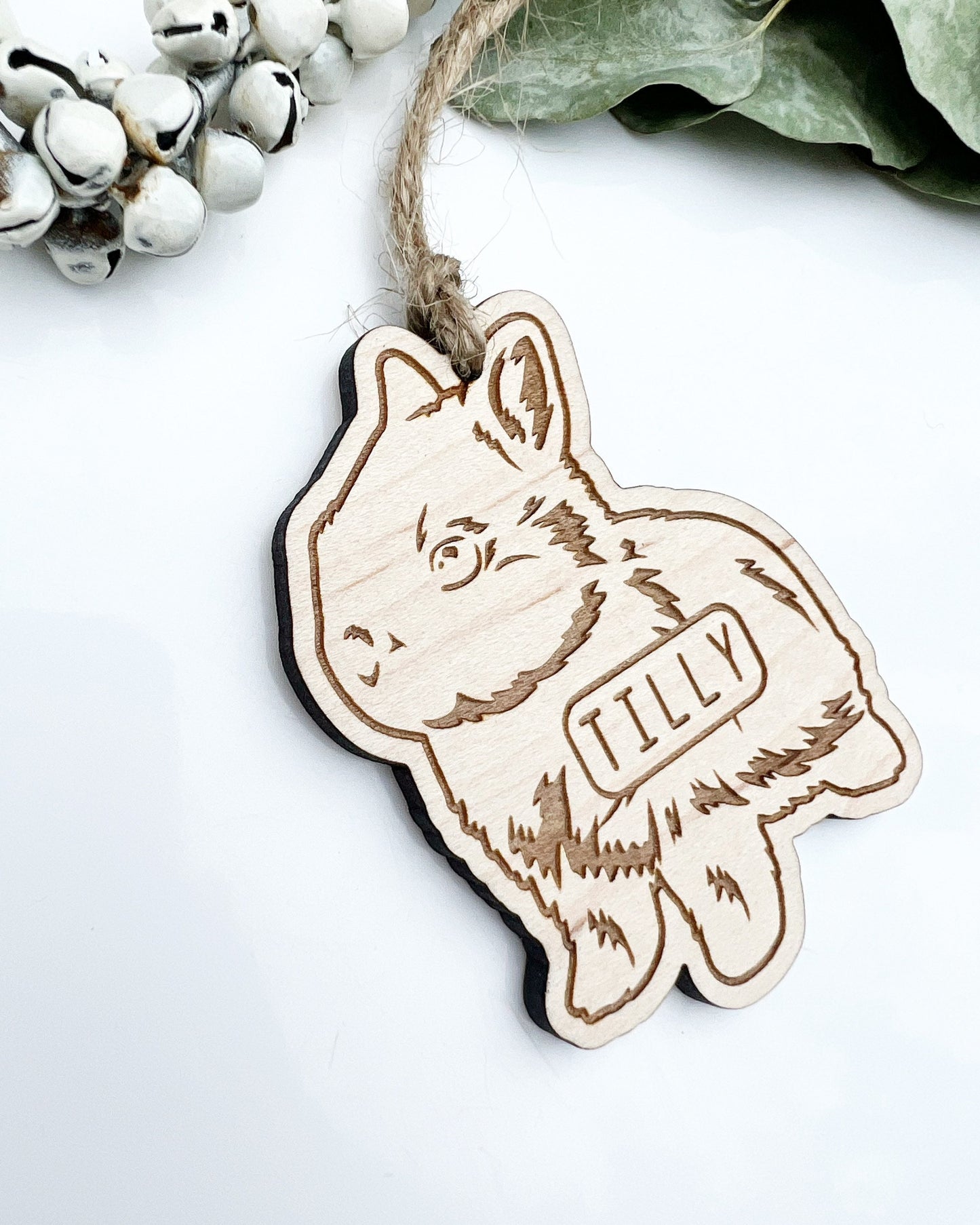 Personalised Christmas bunny ornament, Personalised bunny decoration, Personalised rabbit ornament, Custom Rabbit bauble, Bunny lover gift