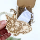 Lionhead bunny ornament
