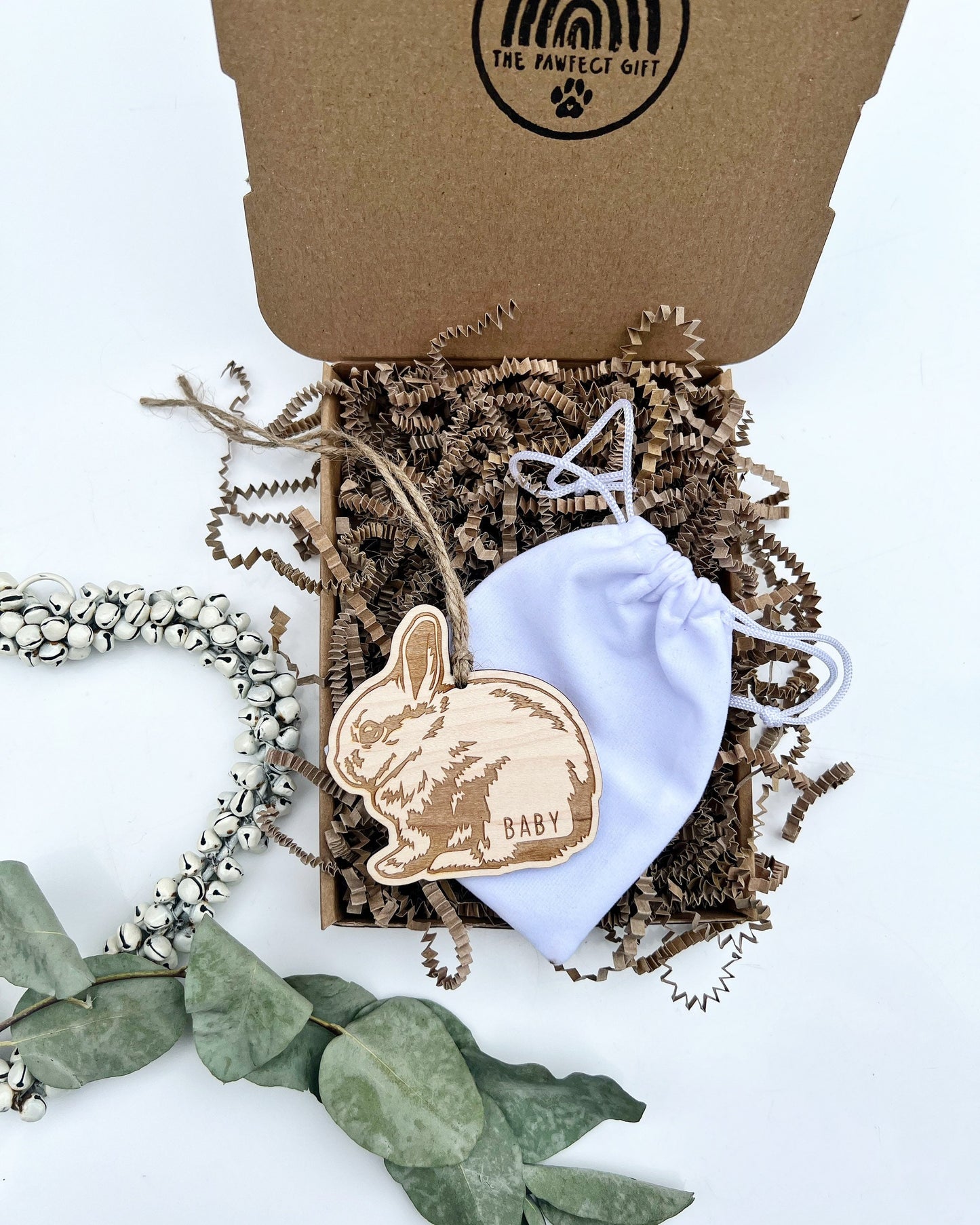 Personalised bunny Christmas ornament, Custom bunny decoration, Personalised rabbit ornament, Custom Rabbit decoration, Bunny lover gift