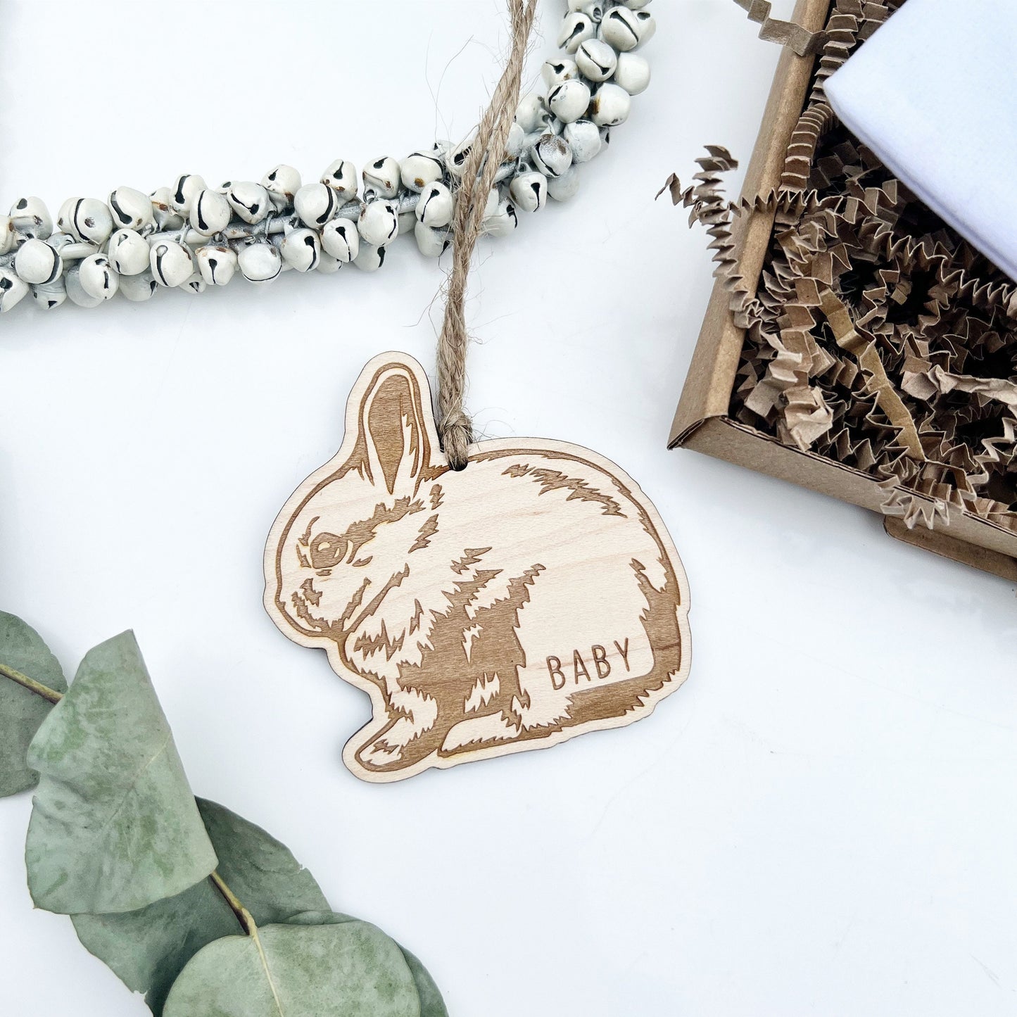 Personalised bunny Christmas ornament, Custom bunny decoration, Personalised rabbit ornament, Custom Rabbit decoration, Bunny lover gift