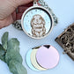 Rabbit moon and stars ornament