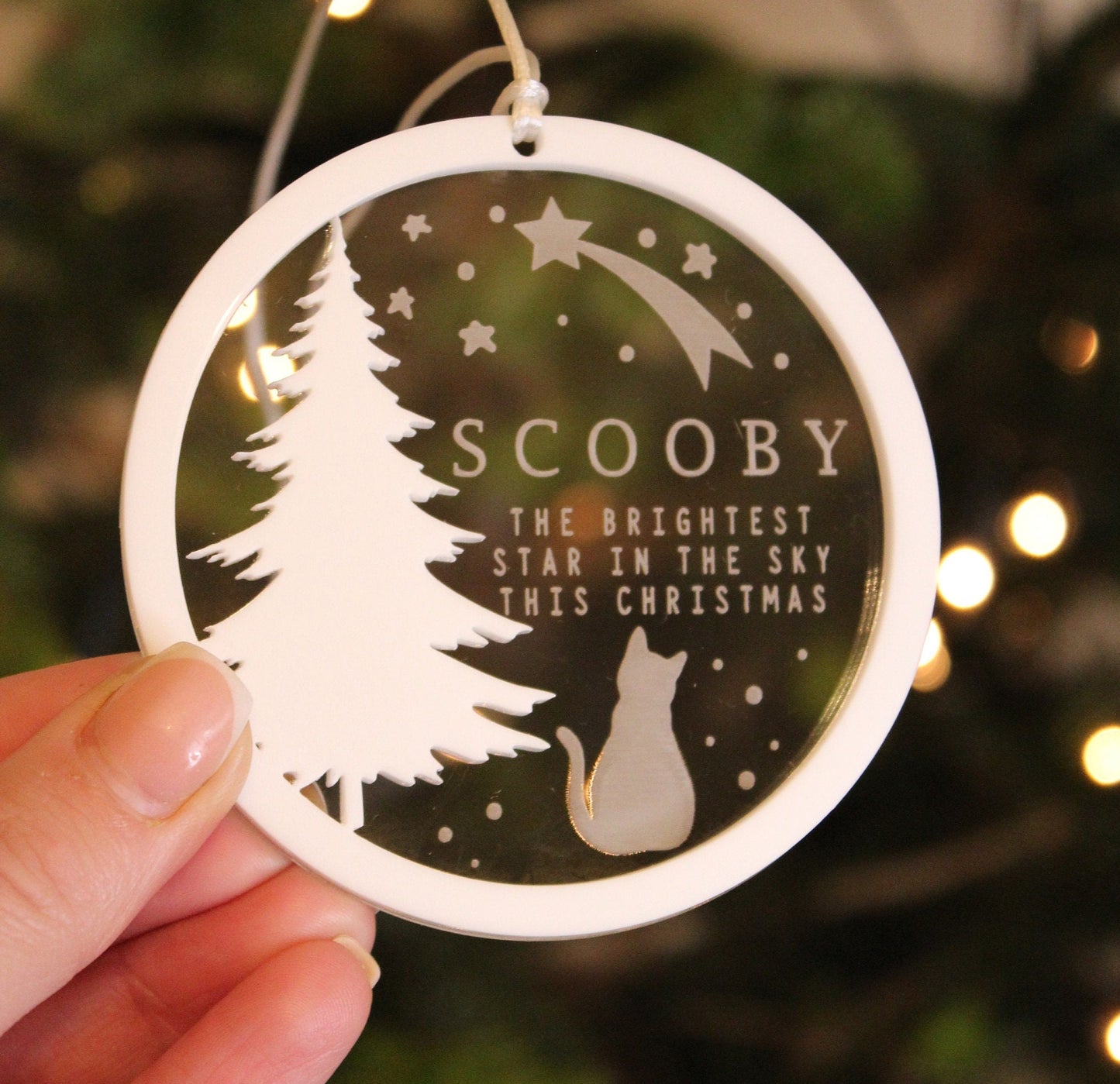 Pet memorial Christmas ornament, Suitable for all pets, Pet sympathy gift, Pet memorial decoration, Pet keepsake, Pet remembrance gift