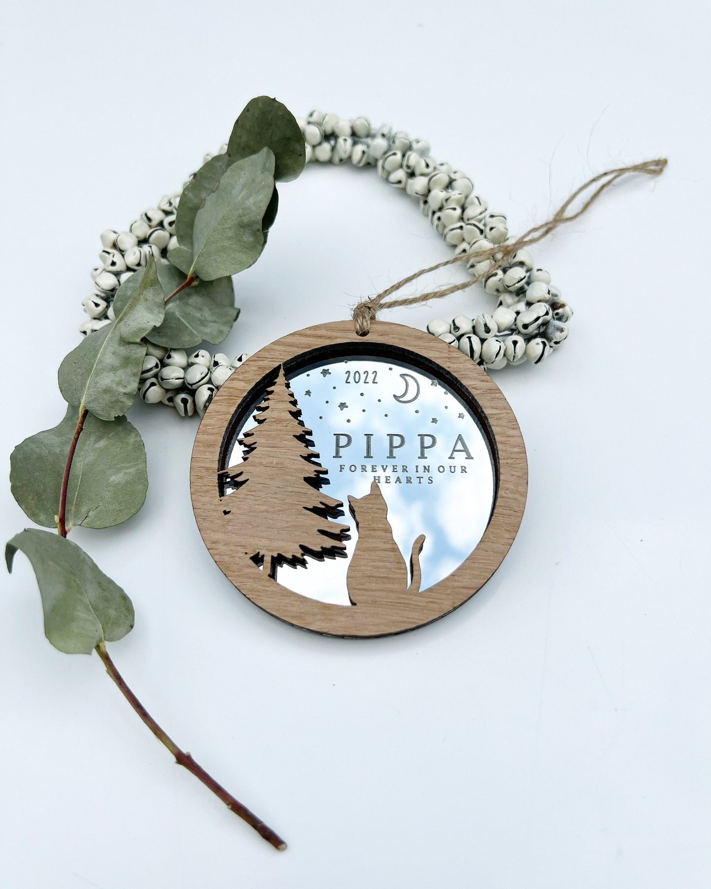 Christmas cat memorial ornament