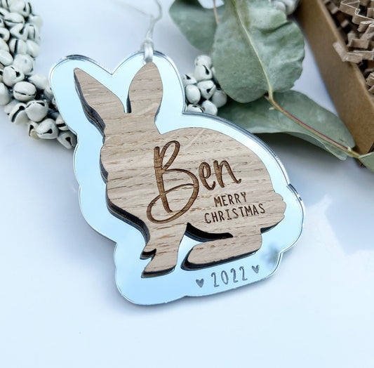 Personalised bunny ornament