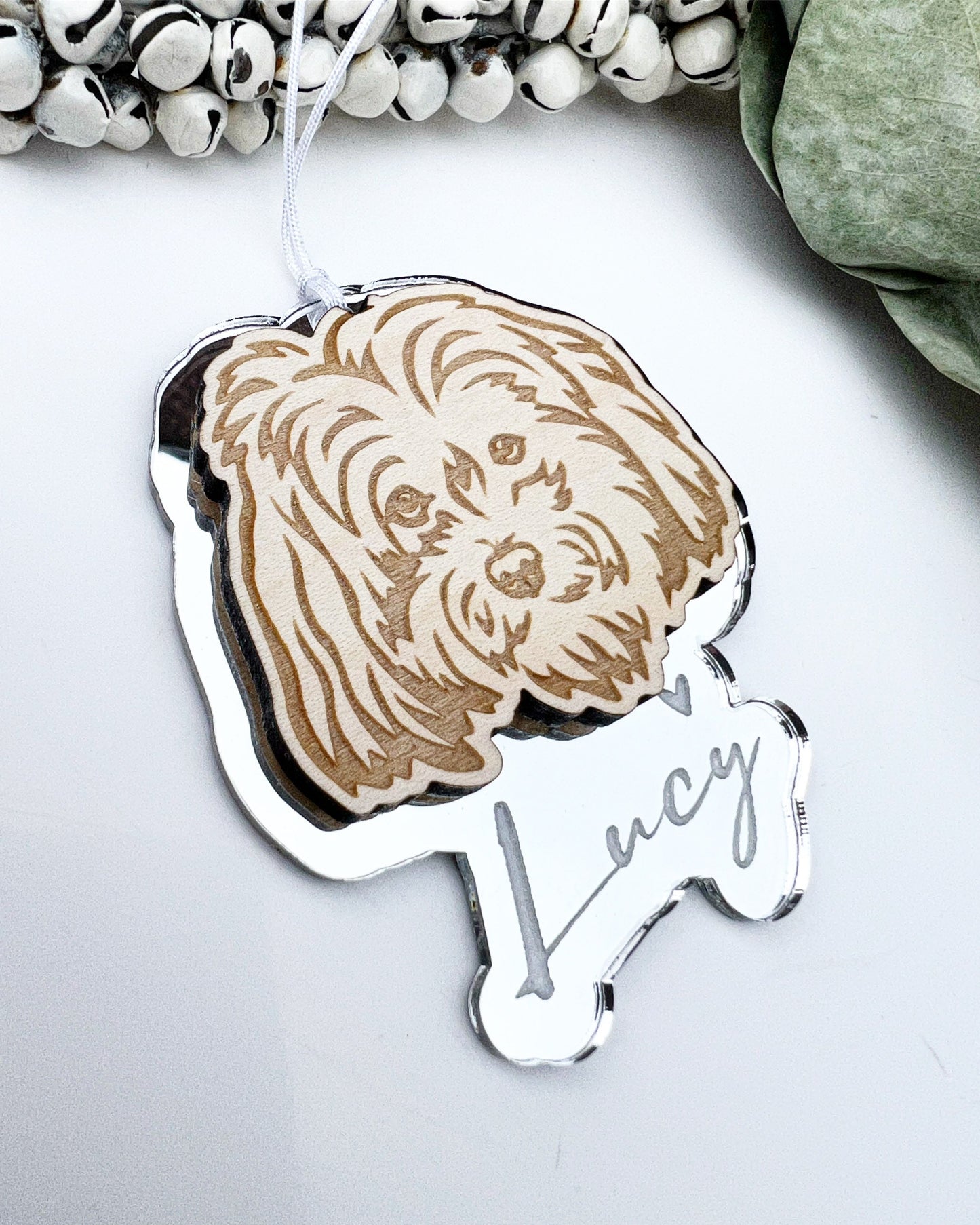 Maltese dog ornament