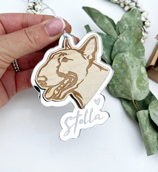 Bull Terrier dog ornament