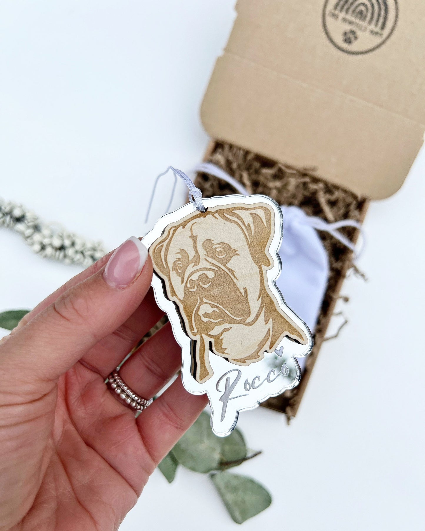 Bull mastiff dog ornament