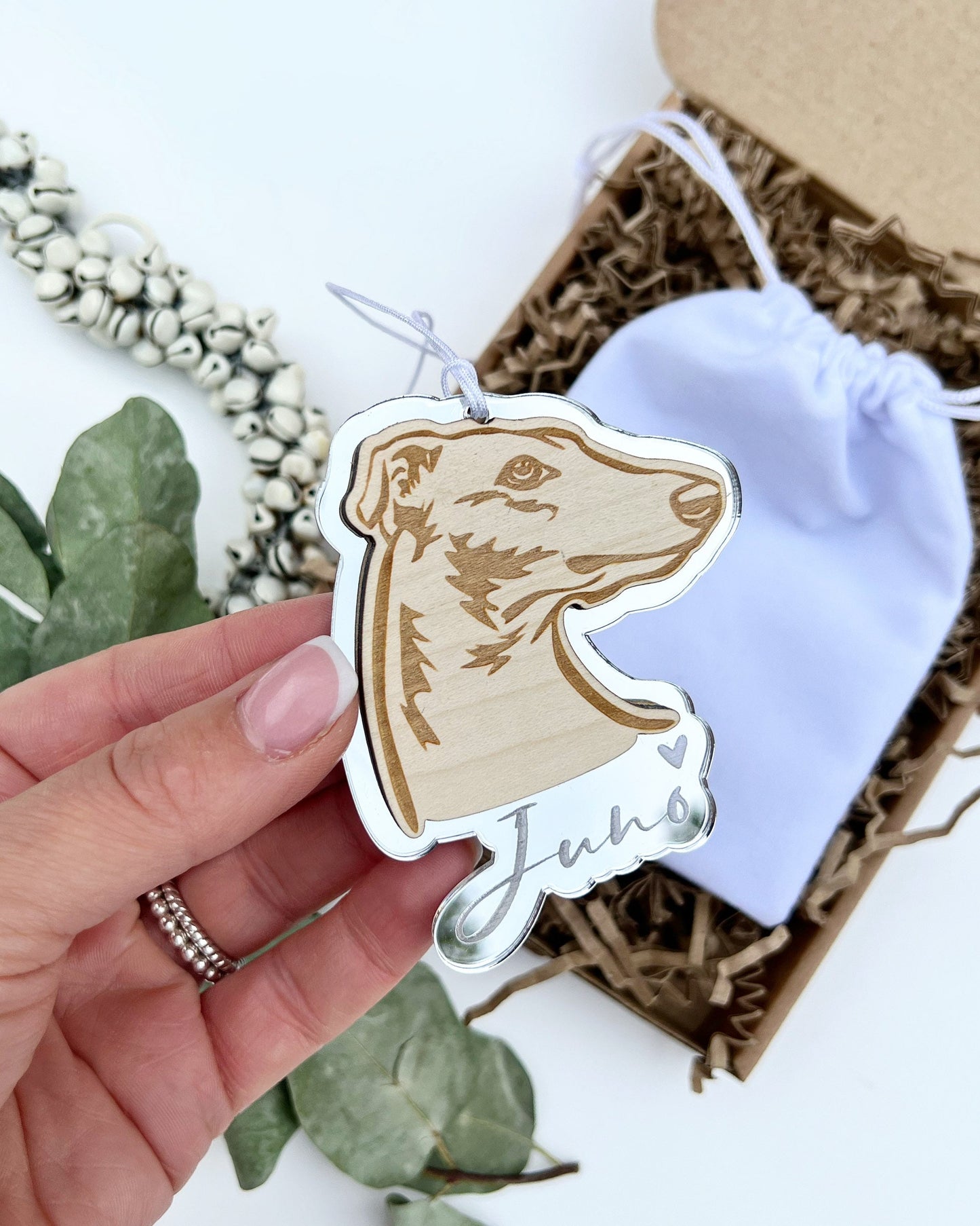 Greyhound dog ornament