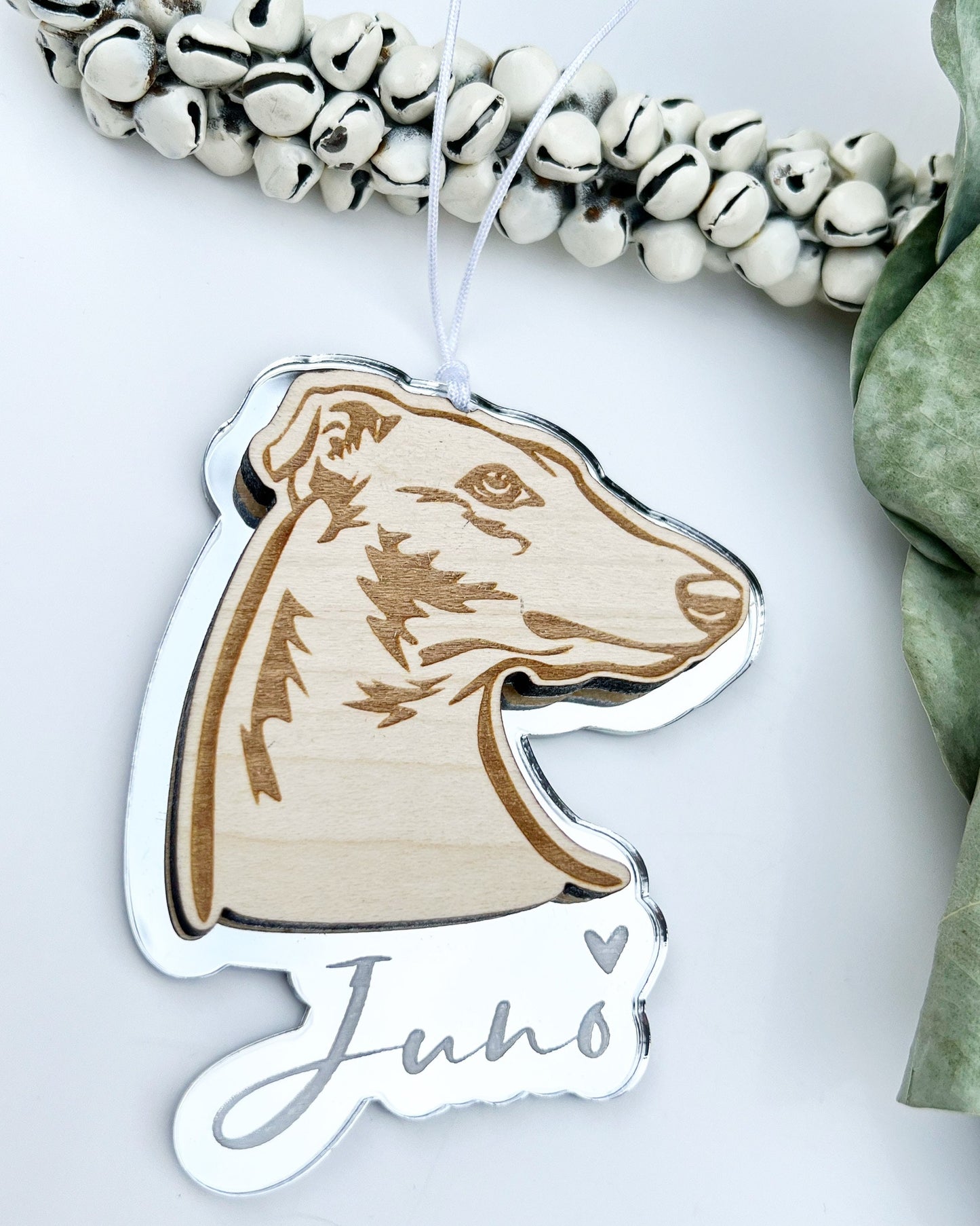 Greyhound dog ornament