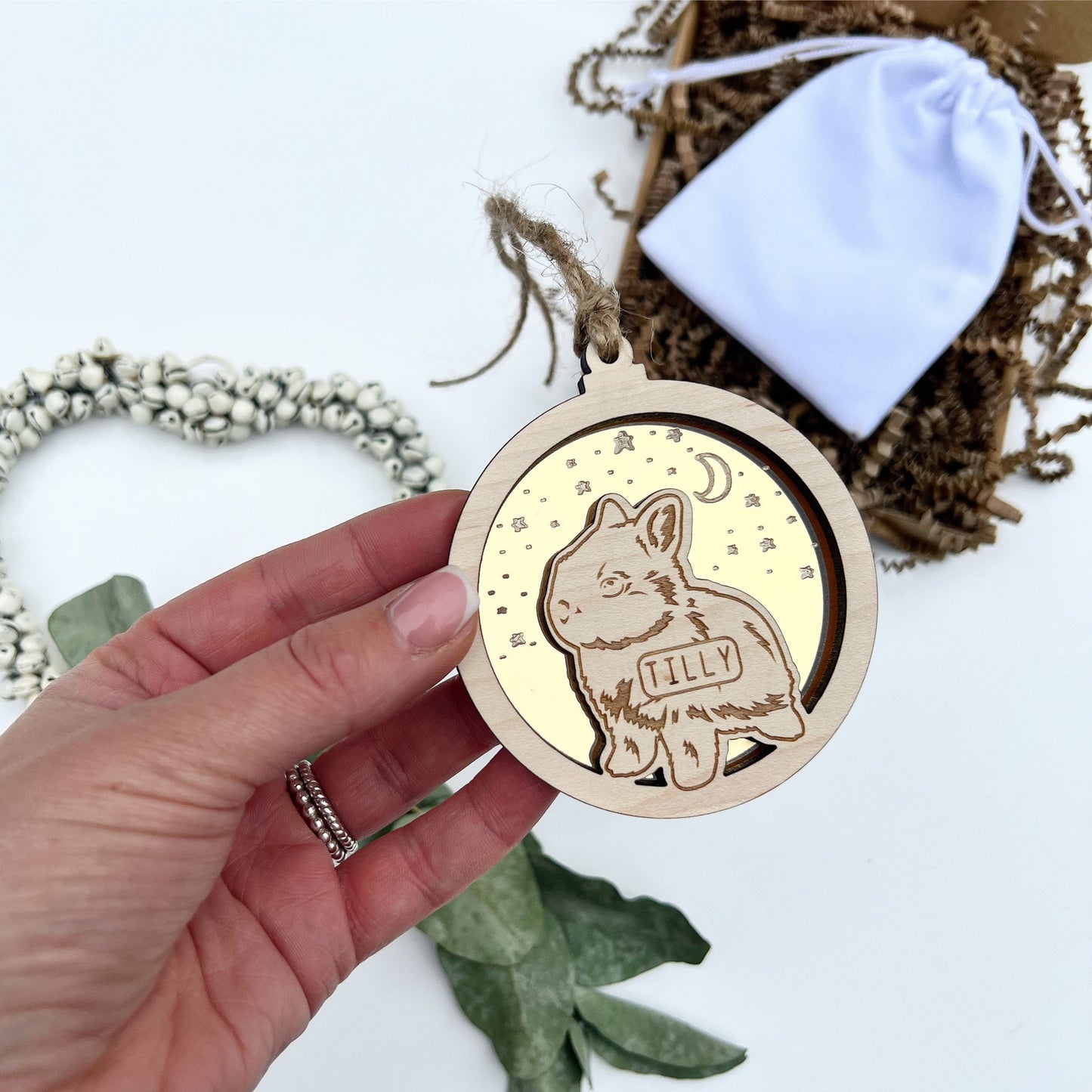 Netherland dwarf rabbit ornament