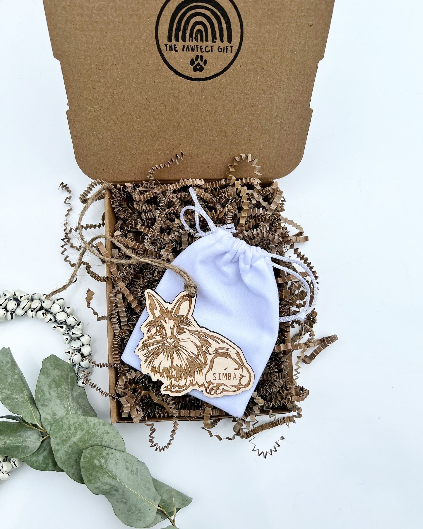 Lionhead bunny ornament