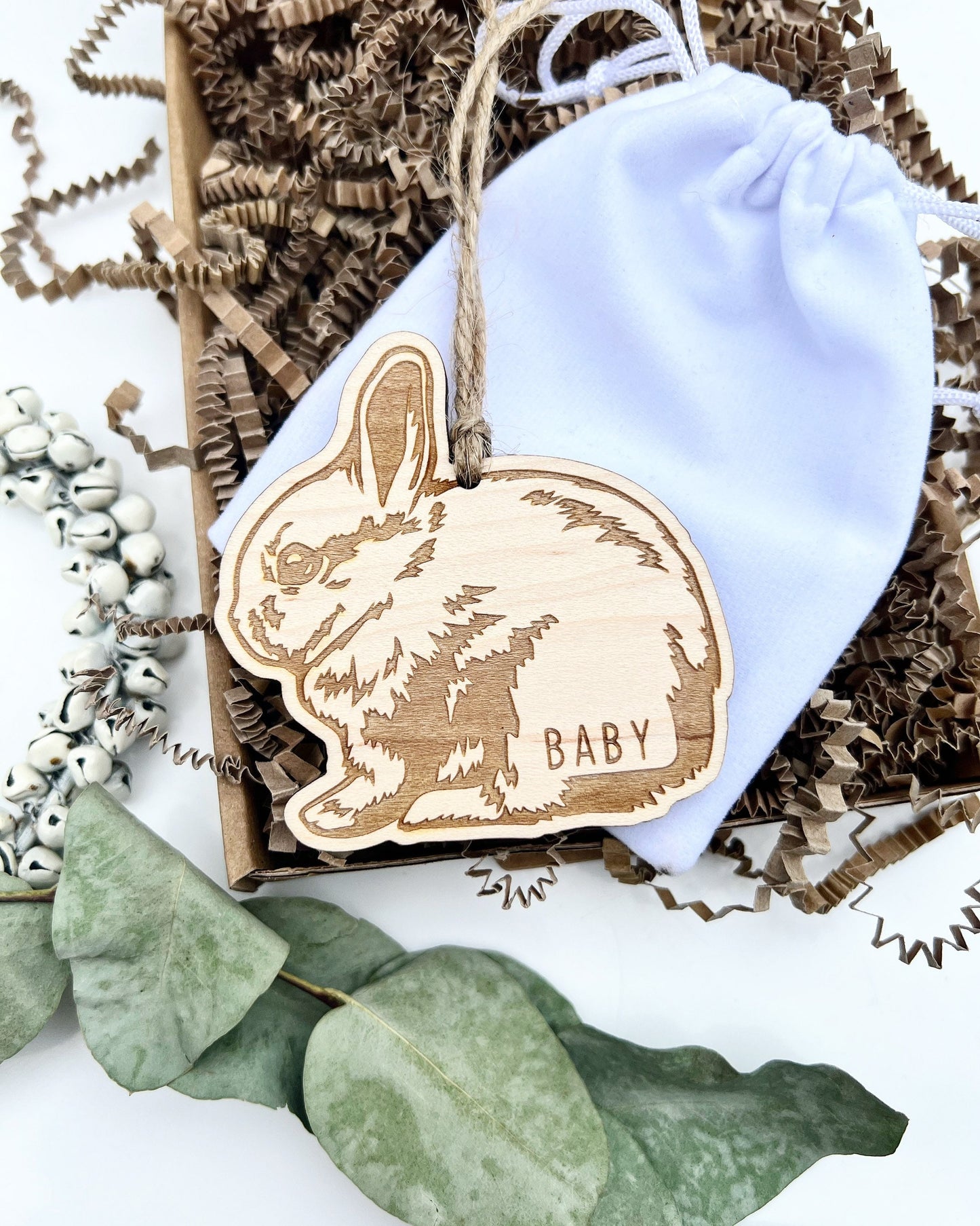 Personalised bunny Christmas ornament, Custom bunny decoration, Personalised rabbit ornament, Custom Rabbit decoration, Bunny lover gift