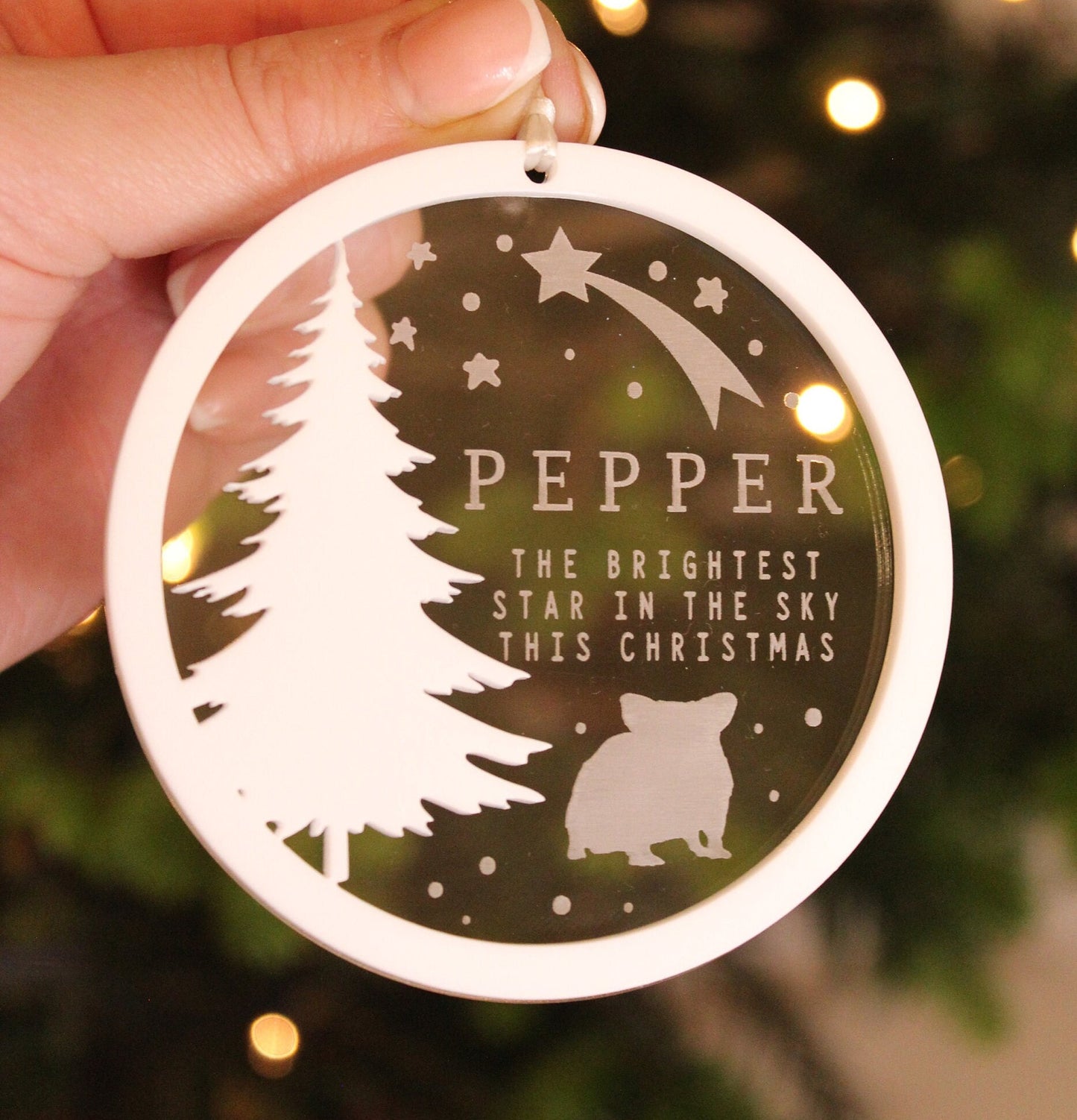 Pet memorial Christmas ornament, Suitable for all pets, Pet sympathy gift, Pet memorial decoration, Pet keepsake, Pet remembrance gift