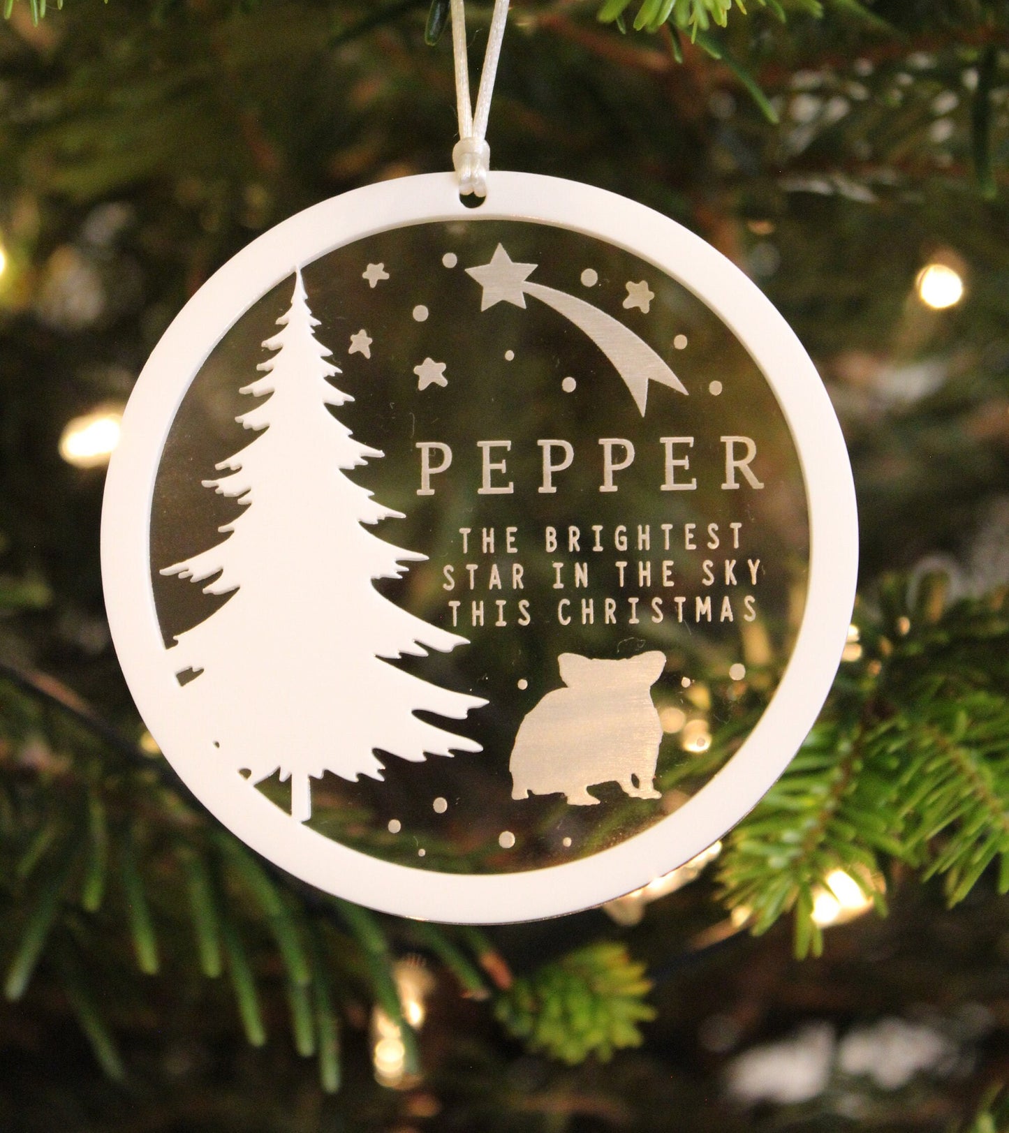 Hamster Christmas memorial ornament